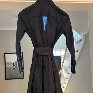 J Crew Navy poplin tie waist shirt dress